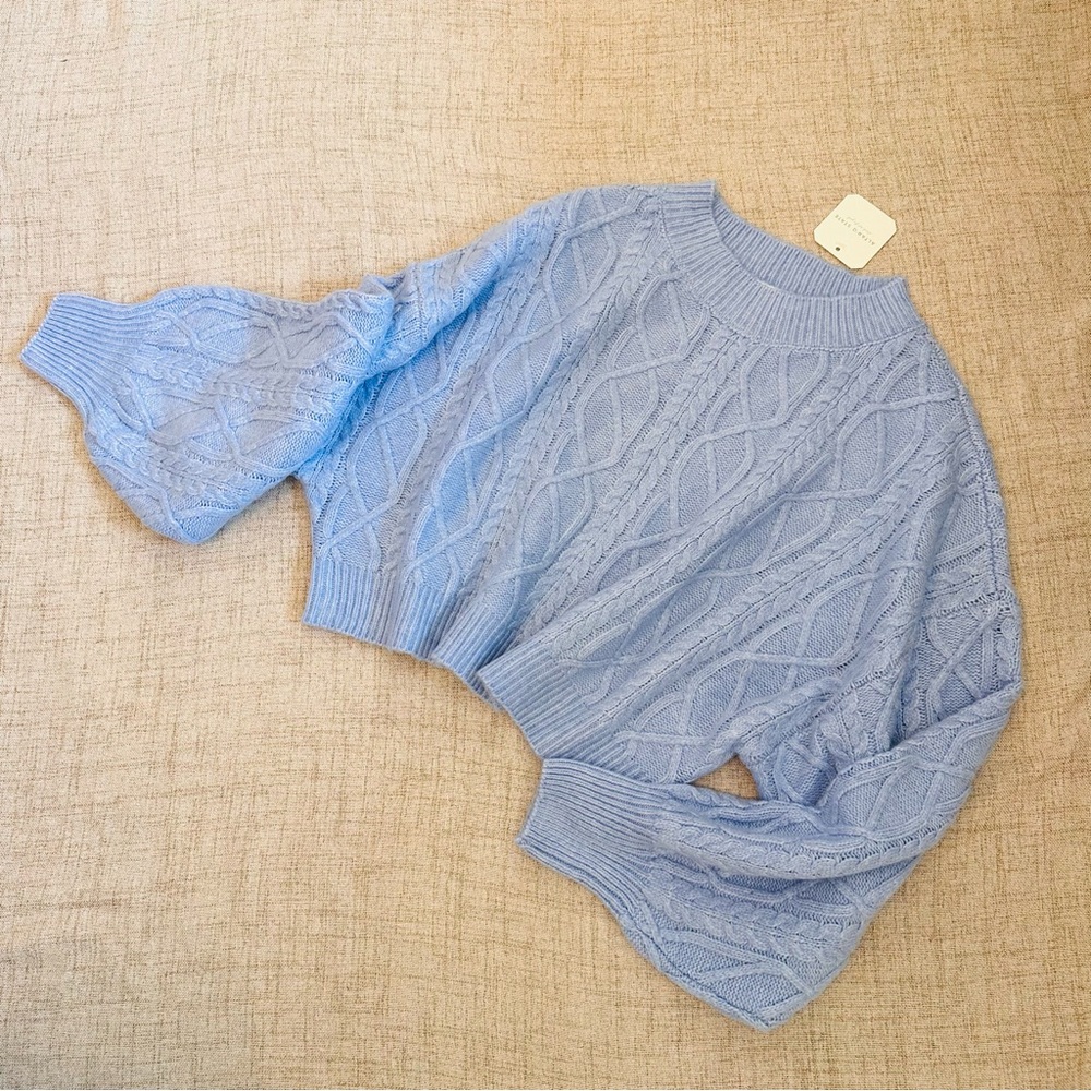 Altar'd State Light Blue Cable Knit Sweater